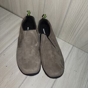 Merrell Womens Leather Jungle Moc Slip-On Walking Shoes Size 6.5 Hiking Loafers